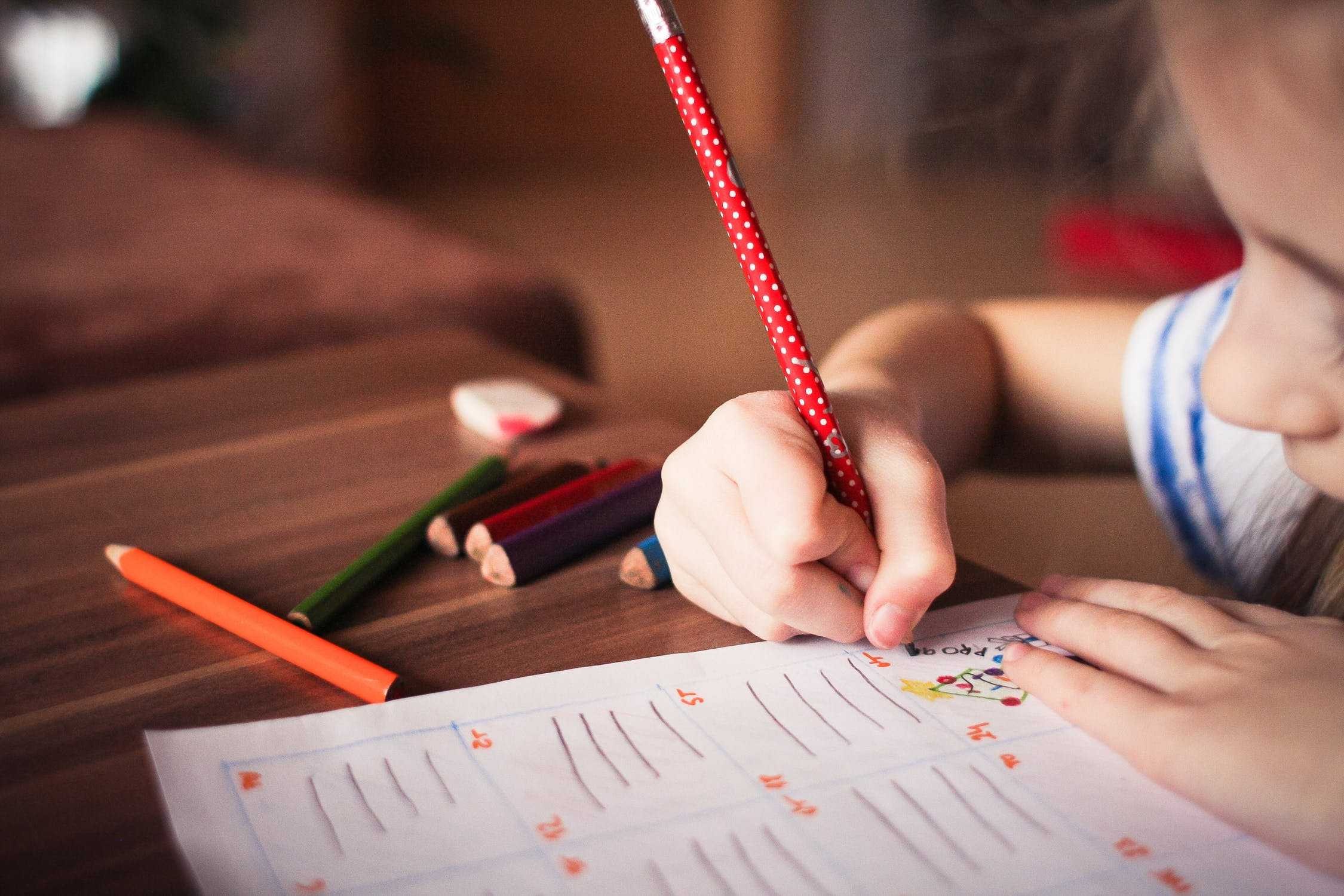 Girl writing